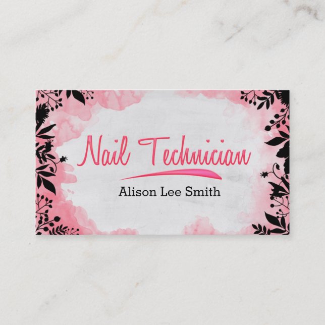 Nail Technician Business Card (Front)