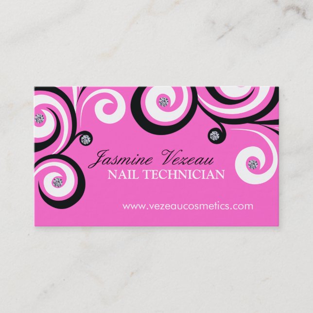Nail Technician Business Cards (Front)