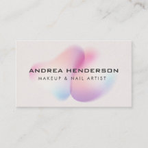 Nail Technician Business Cards, Nail Artist Makeup