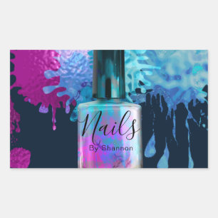 Nail Technician Colourful Splatter Design Sticker