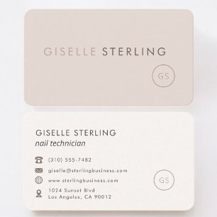 Nail Technician Feminine Professional Business Card