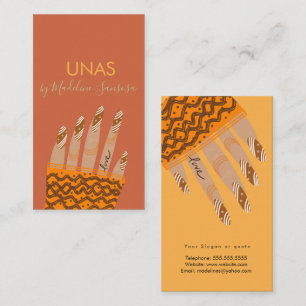 Nail Technician Hand Drawn Business Card