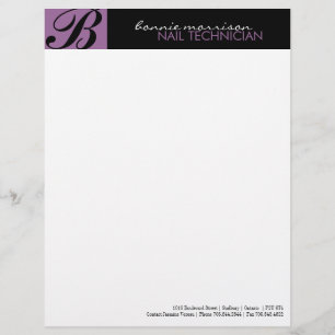 Nail Technician Letterhead