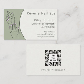 Nail Technician Licensed Nail Tech Business Card