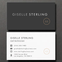 Nail Technician Minimalist Luxury Black