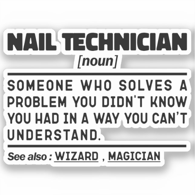 Nail Technician Noun Makeup Artsit Appreciation (Front)