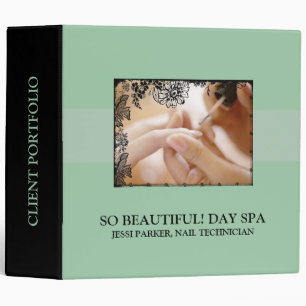 Nail Technician or Nail Salon Client Portfolio Binder
