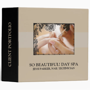 Nail Technician or Nail Salon Client Portfolio Binder