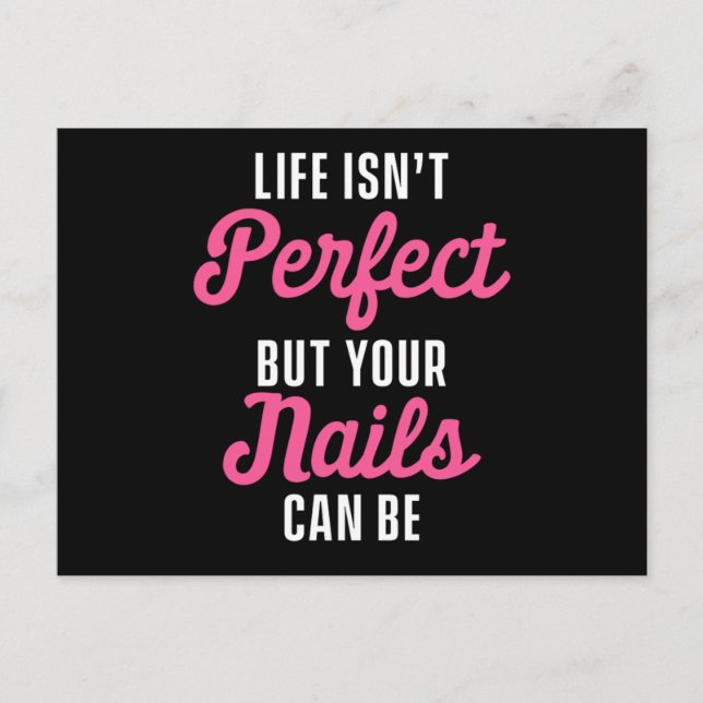 Nail Technician Perfect Polish Beauty Manicurist G Postcard (Front)