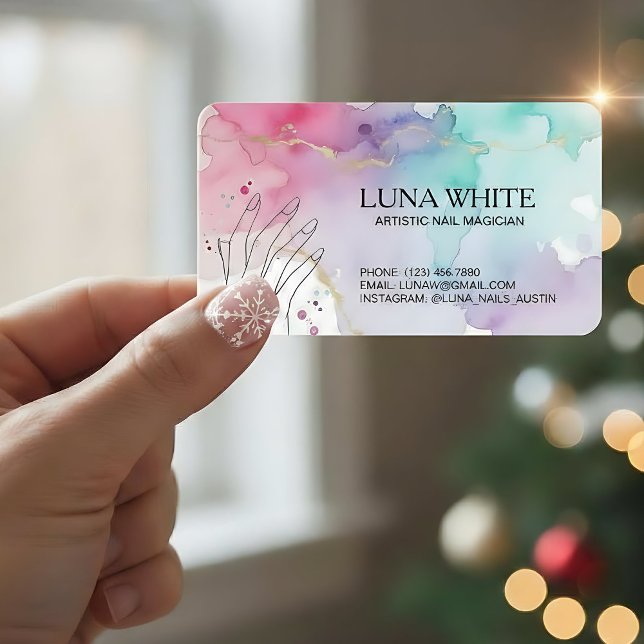 💅🏻 Nail Technician QR Business Card (Nail Tech Custom QR Business Card)