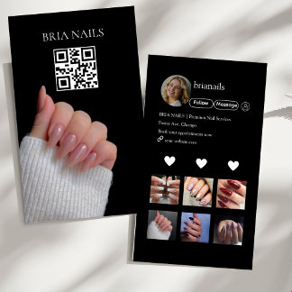 Nail Technician QR Code Business Card
