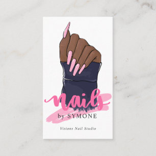 Nail Technician Salon Logo  Business Card
