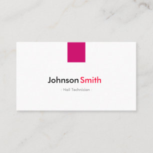 Nail Technician - Simple Rose Pink Business Card
