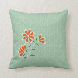 Naila Floral Batik 2 Square Throw Pillow