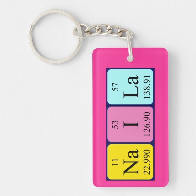 Naila periodic table name keyring (Front)