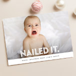 Nailed It Cute Funny Family Kids Christmas Photo Holiday Card<br><div class="desc">Introducing our "Nailed It | Cute Funny Family Kids Photo Christmas Holiday Cards" – the ideal blend of humour and holiday cheer! Are you tired of the same old, predictable holiday cards? Want to infuse a bit of laughter and joy into your season's greetings? Look no further. These cards are...</div>