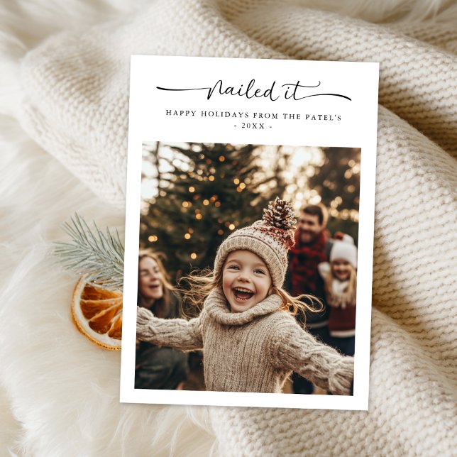 Nailed It Funny Family Photo Kids Fun Christmas Holiday Card (Creator Uploaded)