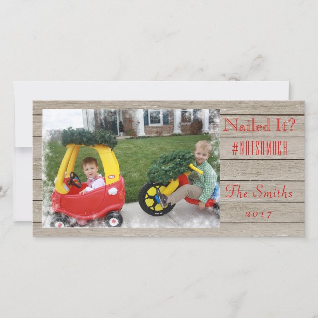 Nailed it? Snowflake Overlay Holiday Photo Card (Front)