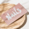 Nails artist modern typography blush rose gold