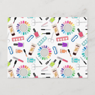 Nails Manicure Pedicure Beauty Salon  Holiday Postcard