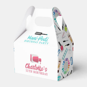 Nails Manicure Pedicure Mani Pedi Girls Birthday Favor Box