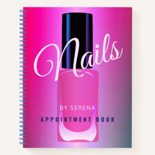Nails salon modern elegant pink appointment book