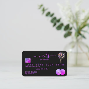 Nails Technician Credit Card Styled RPurple