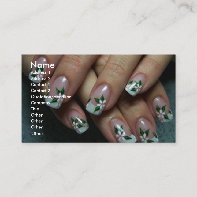 nailsart business card (Front)