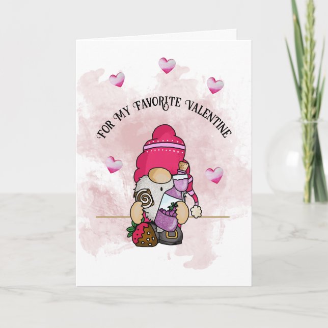 Nain de la Saint-Valentin, carte de vœux pliée 13  (Devant)