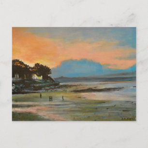 Nairn beach at sunset postcard