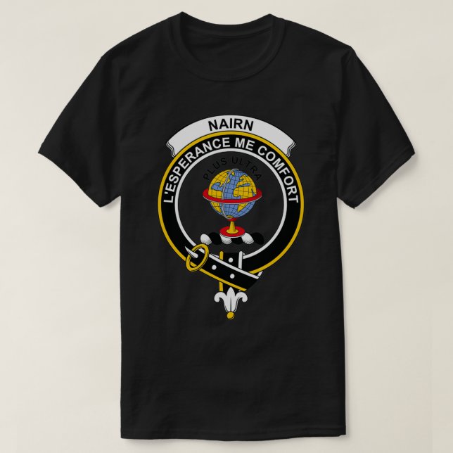 Nairn Crest Tartan Clan Scottish Clan T-Shirt (Design Front)
