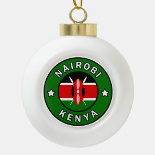 Nairobi Kenya Ceramic Ball Christmas Ornament