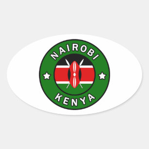Nairobi Kenya Oval Sticker