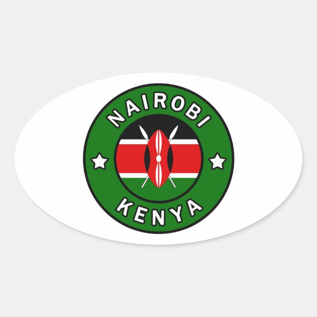 Nairobi Kenya Oval Sticker (Front)