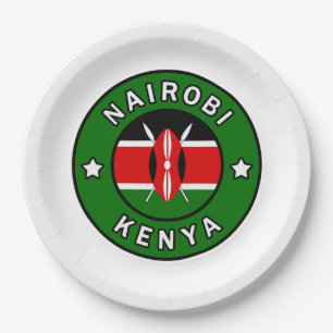Nairobi Kenya Paper Plate