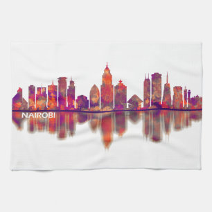 Nairobi Kenya Skyline Kitchen Towel