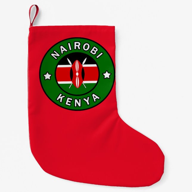 Nairobi Kenya Small Christmas Stocking (Front)
