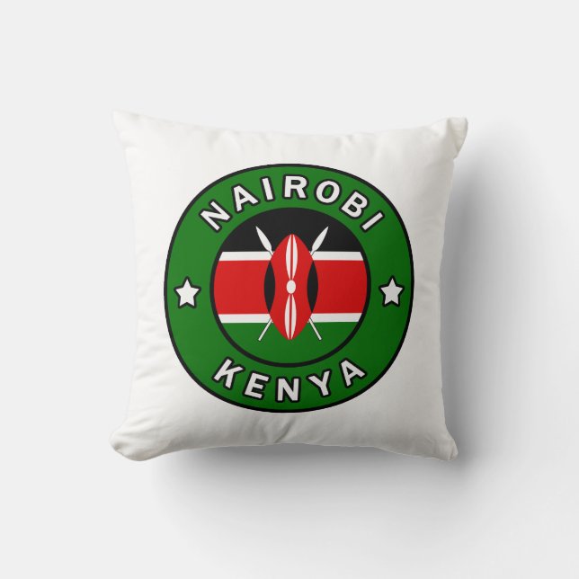 Nairobi Kenya Throw Pillow (Front)
