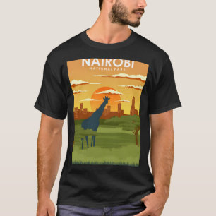 Nairobi National Park Travel Poster  T-Shirt