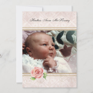 Naissance de bébé, Faire-part de fille - Notre pet