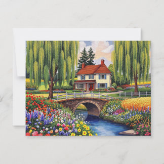 NAIVE ART design postcard