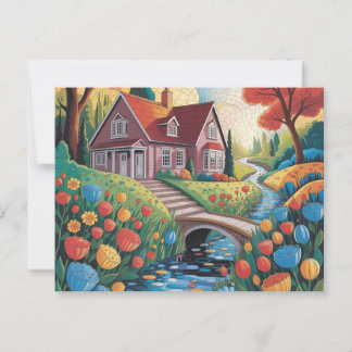NAIVE ART postcard