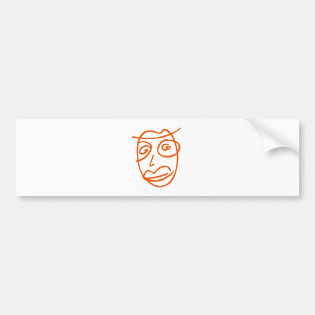 Naive artistic illustration bumper sticker (Front)