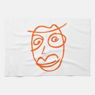 Naive artistic illustration kitchen towel