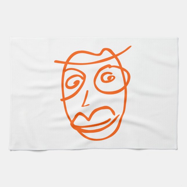 Naive artistic illustration kitchen towel (Horizontal)