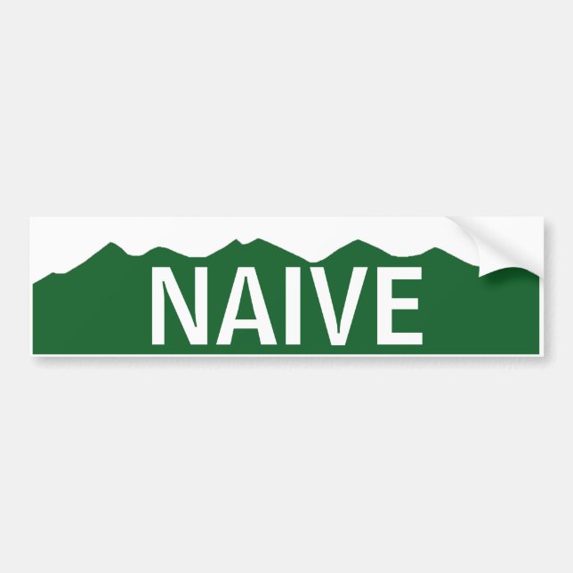 Naive Colorado Bumper Sticker (Front)