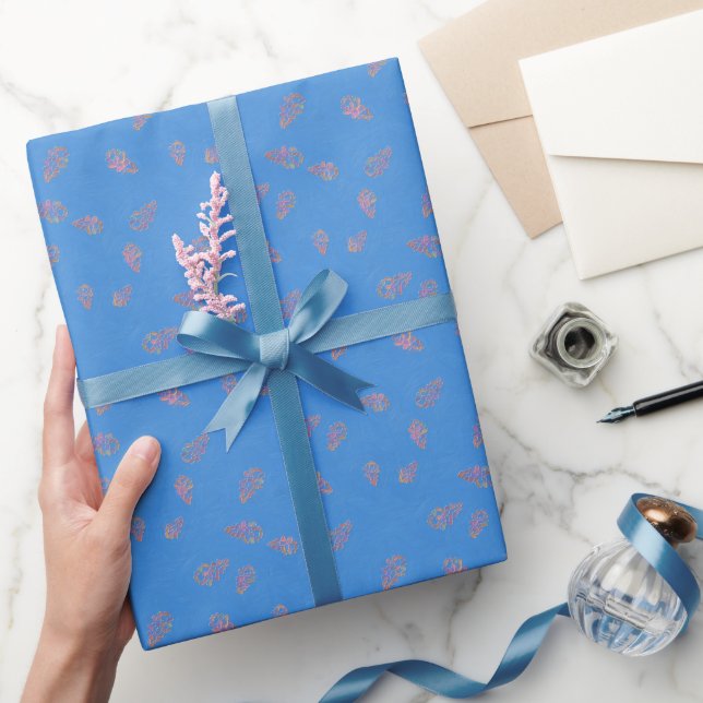 Naive Painted Autumn Sky Wrapping Paper (Gifting)