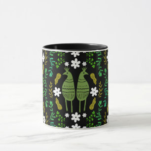 Naïve Rustic Nature Bird Folk Art Mug