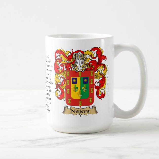 Najera, the Origin, the Meaning and the Crest Coffee Mug (Right)