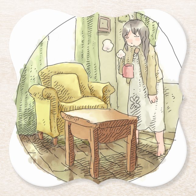 Najirou Sayaka Paper Coaster (Front)